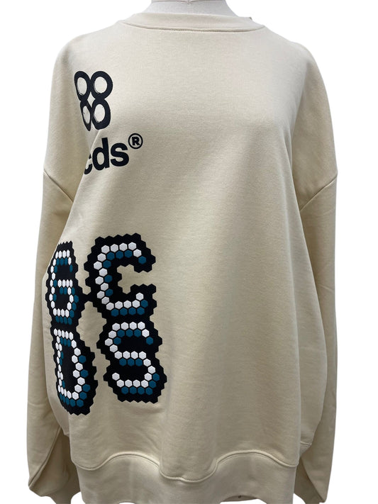 GCDS Felpa pixel Angels beige Unisex