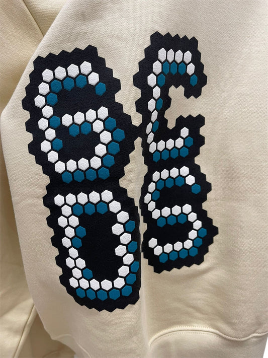 GCDS Felpa pixel Angels beige Unisex