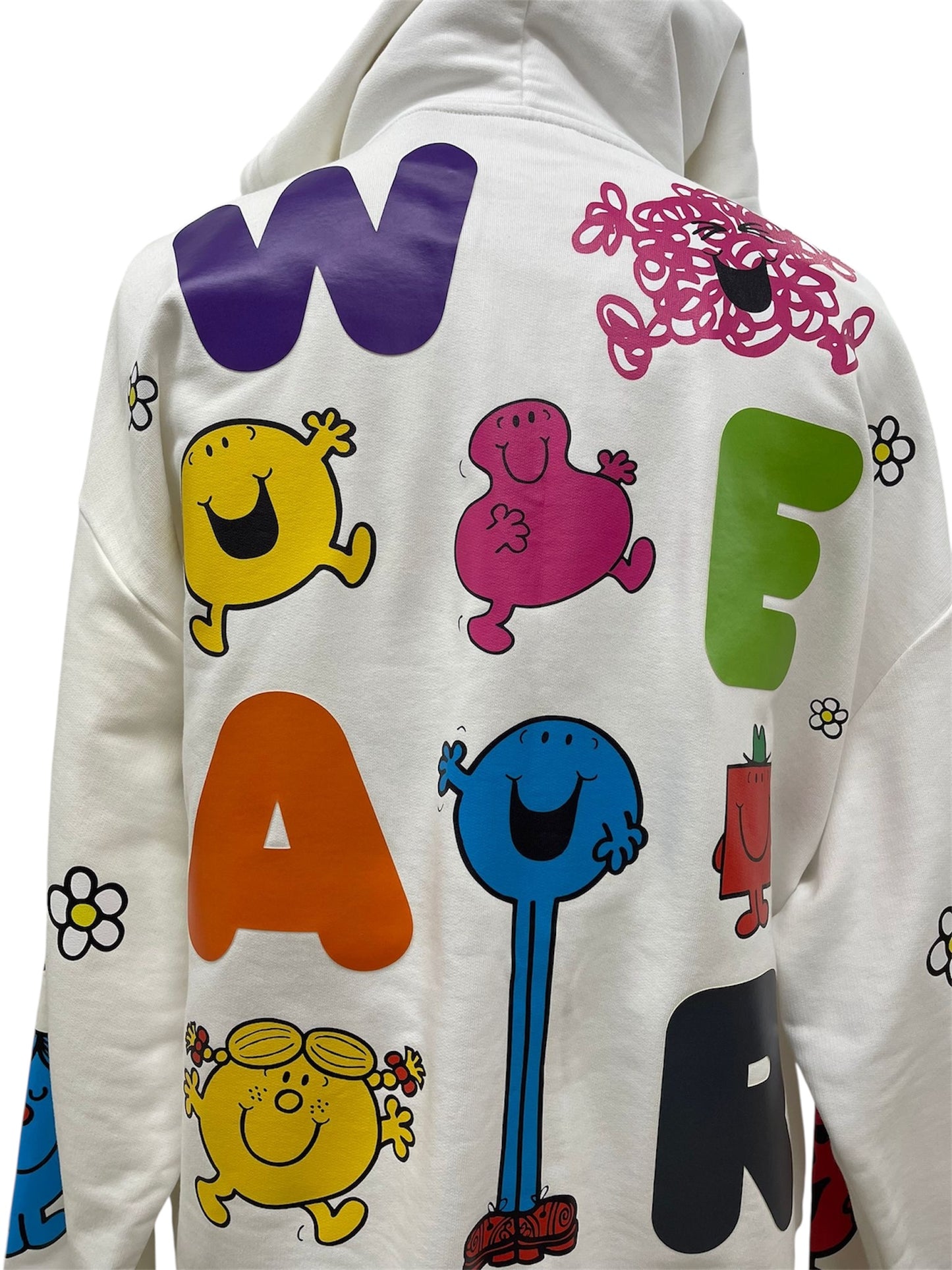 GCDS Hoodie Bianca Unisex – Collezione Mr. Men Little Miss