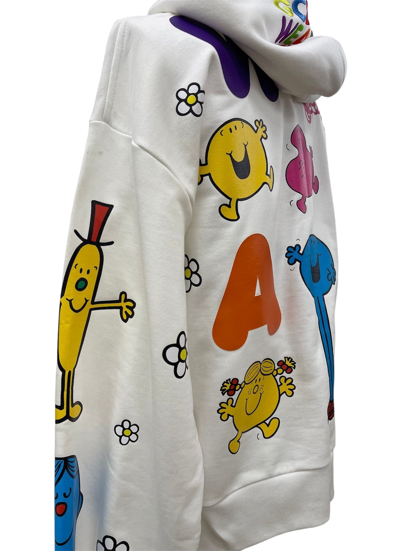 GCDS Hoodie Bianca Unisex – Collezione Mr. Men Little Miss