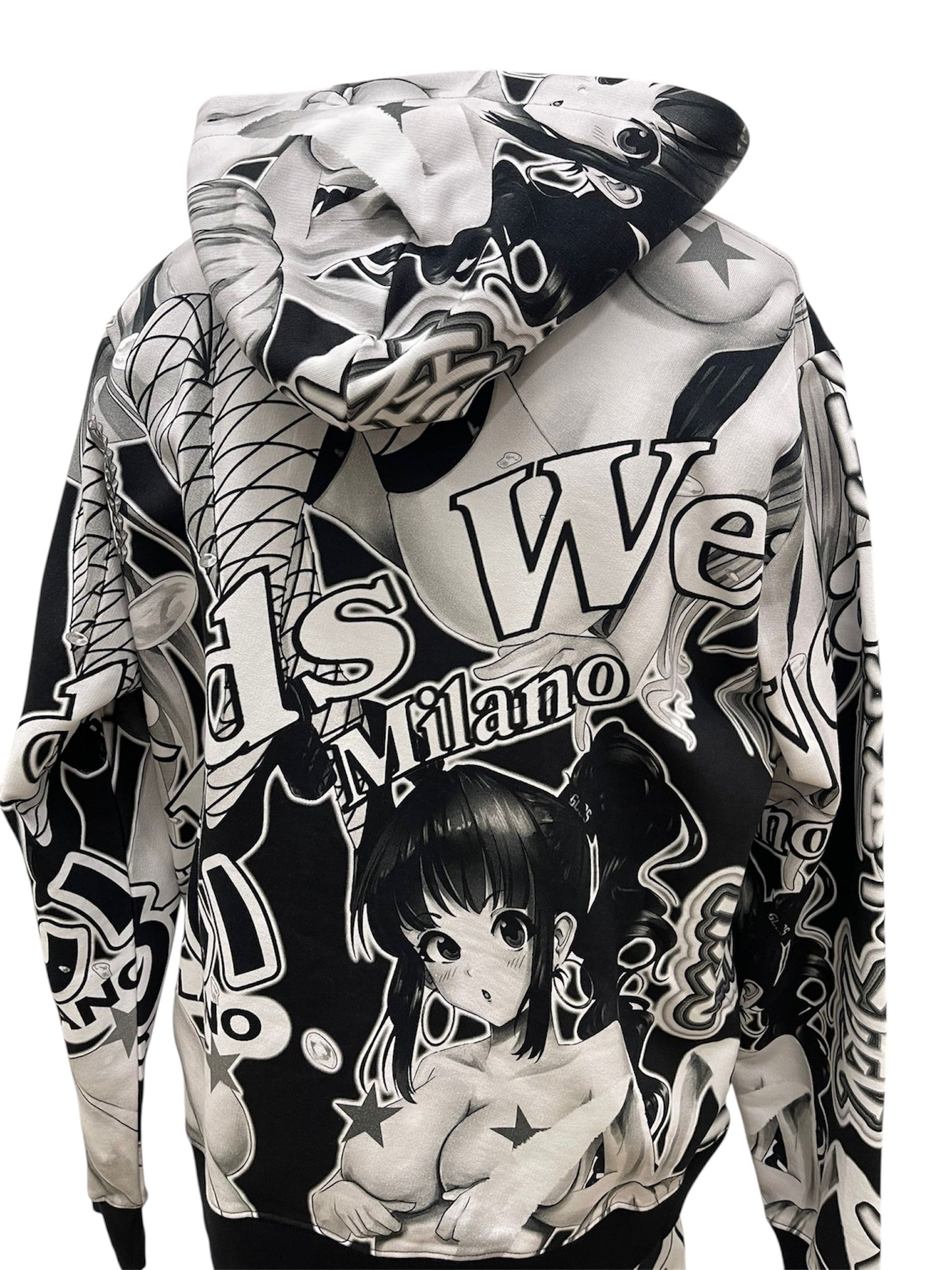 GCDS Felpa Hoodie Manga Girl All Over
