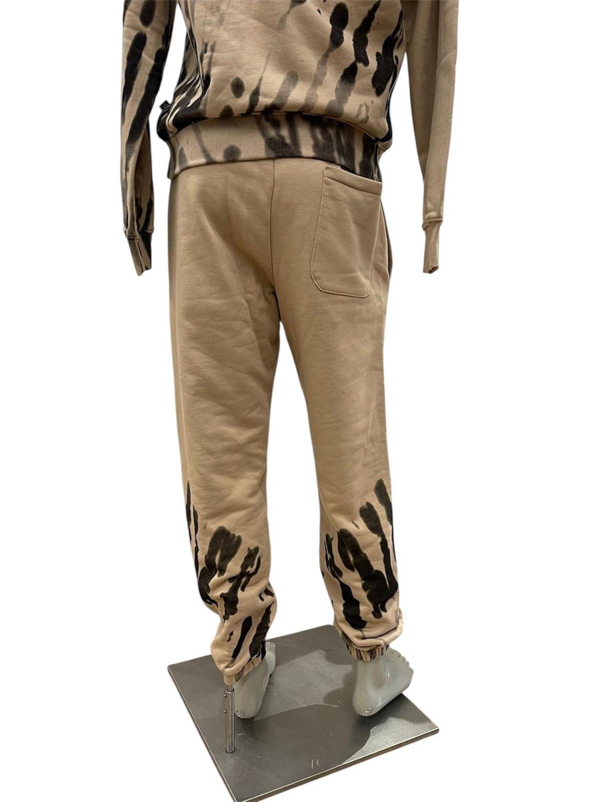 Comme des Fuckdown - Pantaloni tuta beige Tie-Dye