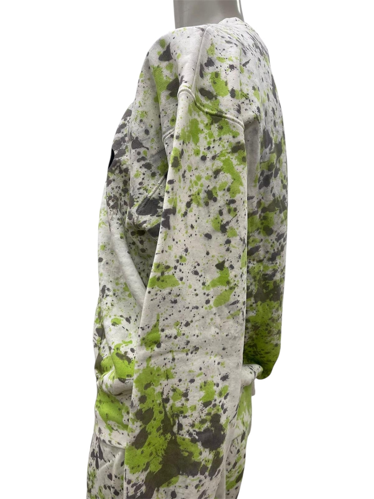 Aries Felpa “No Problemo” con Stampa Tie-Dye Verde e Grigio