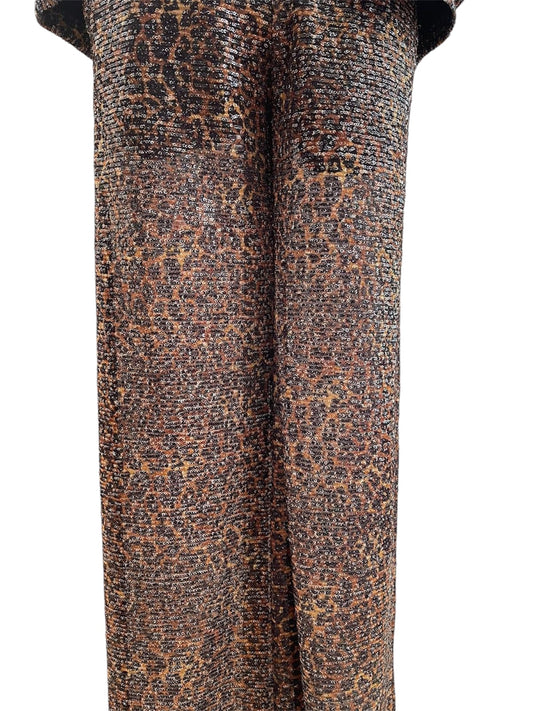 GCDS Pantaloni a palazzo animalier con paillettes
