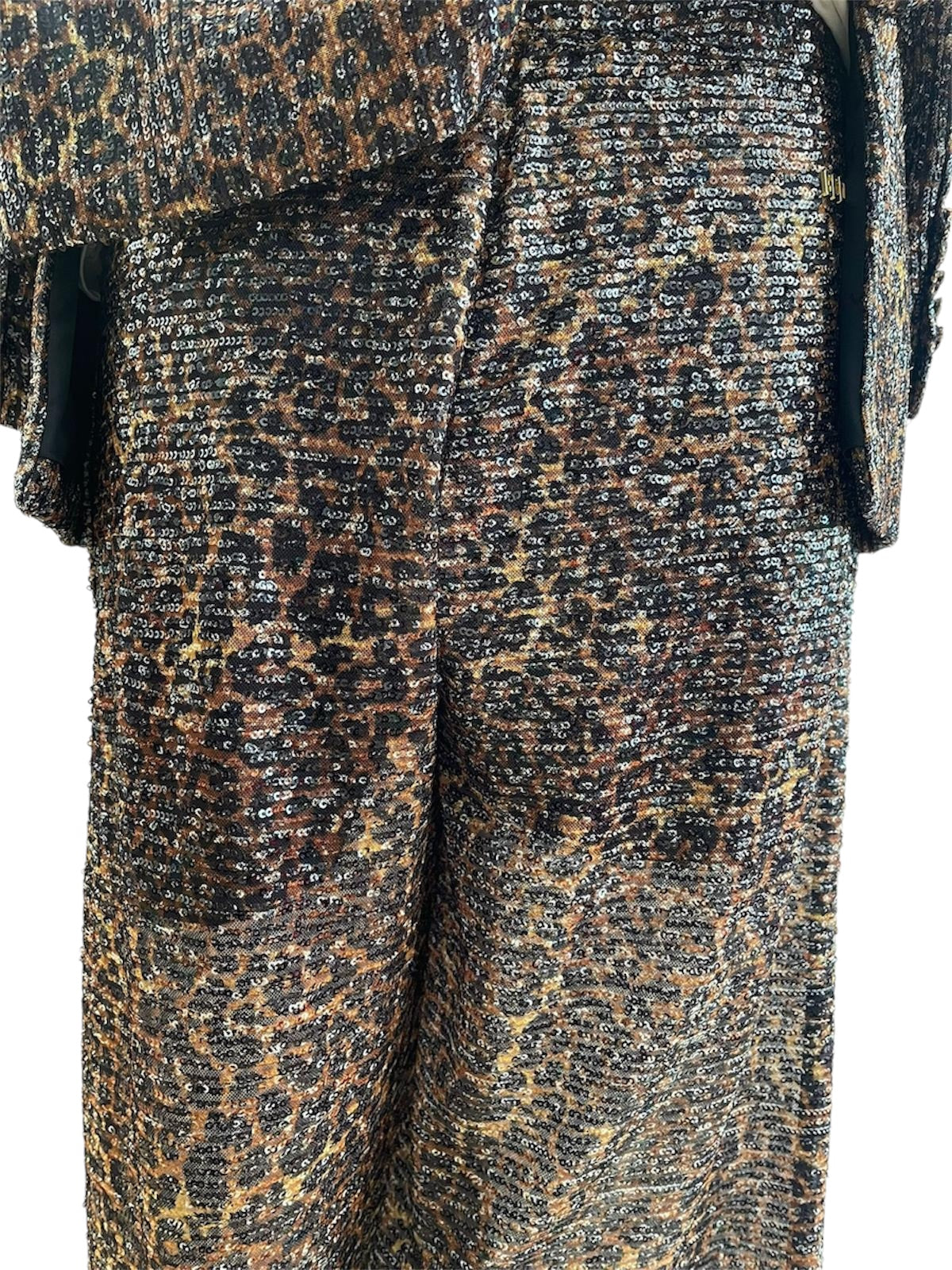 GCDS Pantaloni a palazzo animalier con paillettes