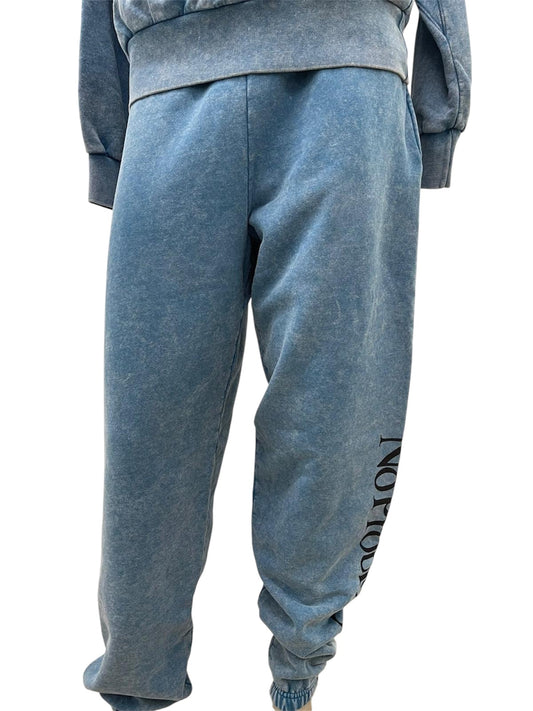 Aries Pantaloni tuta blu vintage “No Problemo”