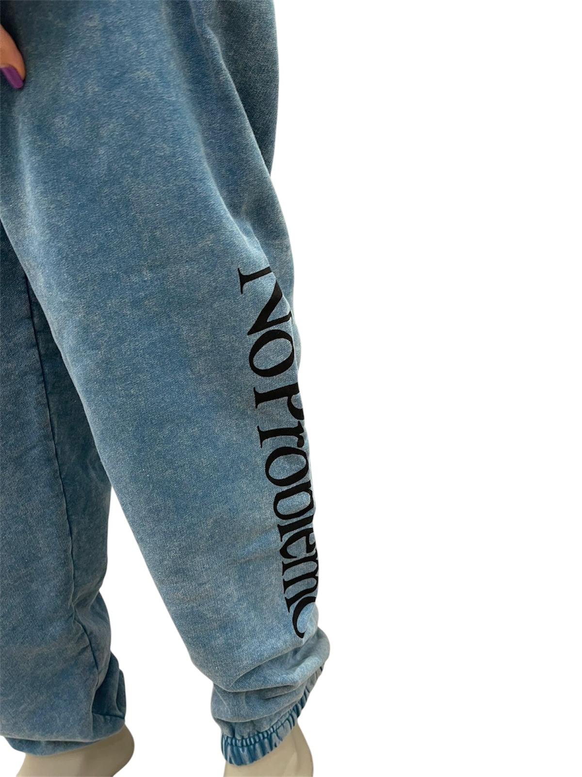 Aries Pantaloni tuta blu vintage “No Problemo”