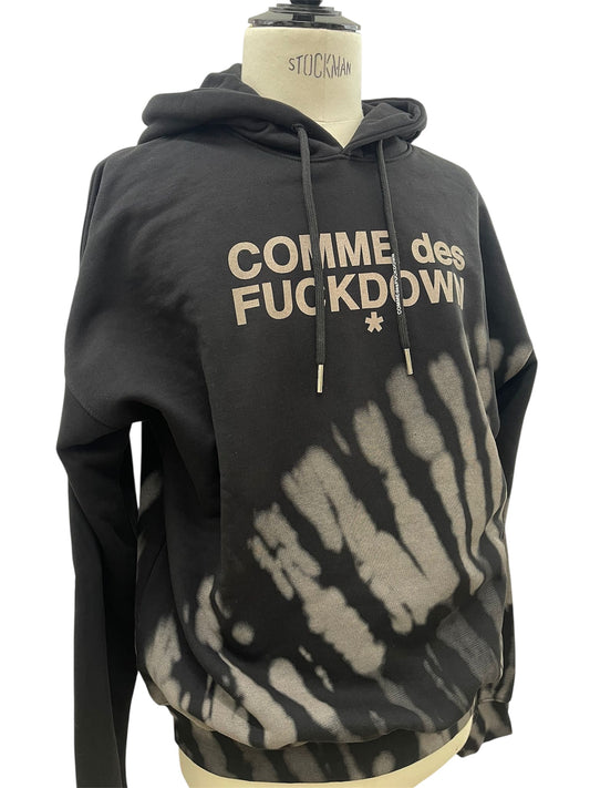 Comme des Fuckdown - Felpa hoodie Tie-Dye Nero/Beige
