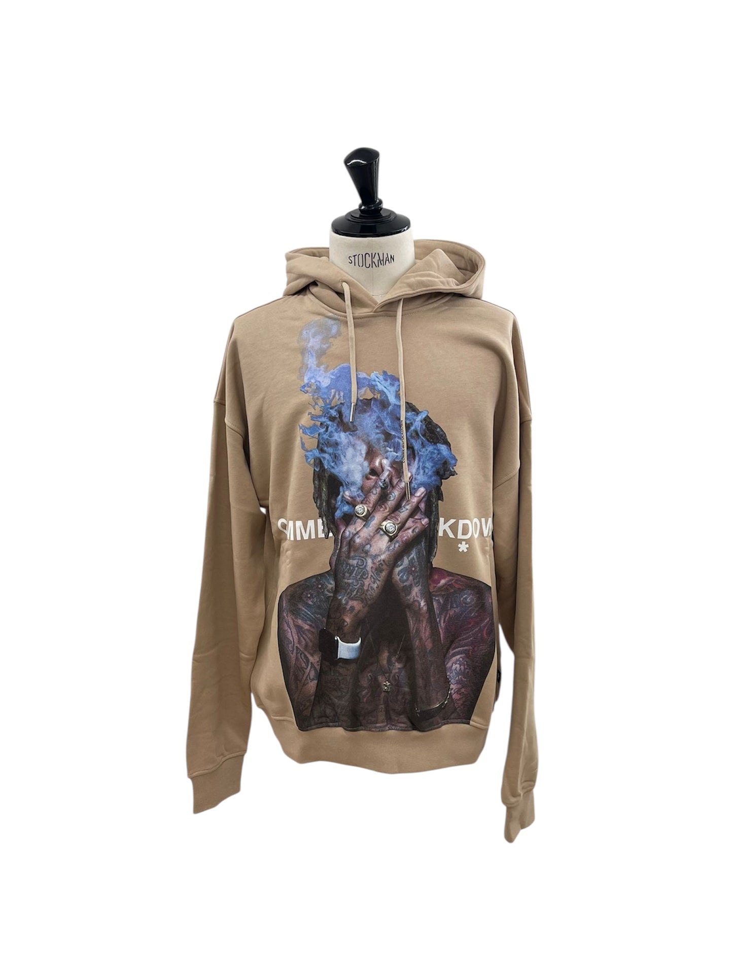 Comme des Fuckdown - Felpa Hoodie Beige Graphic Smoke