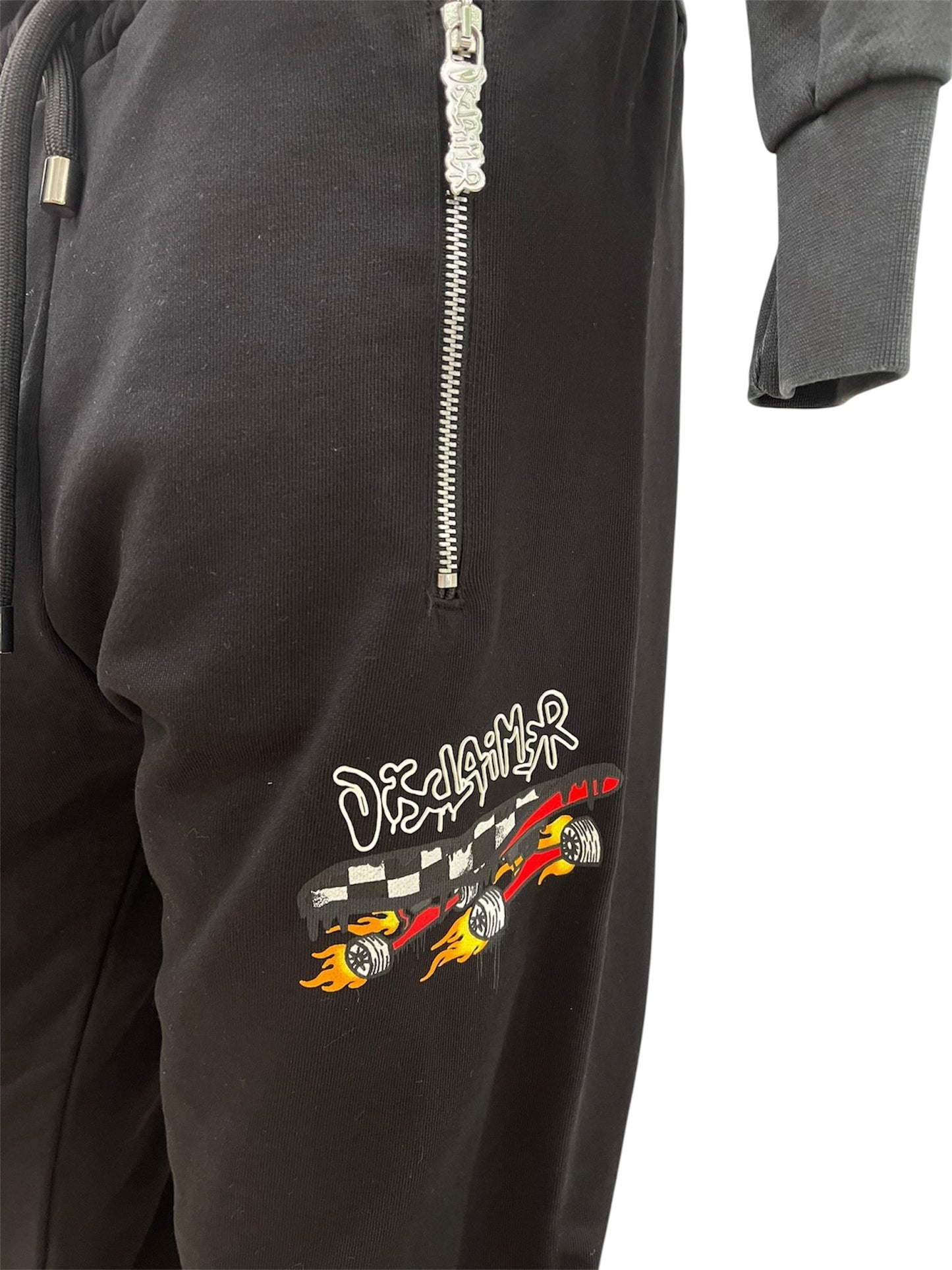 Disclaimer Pantaloni tuta neri con tasche a zip
