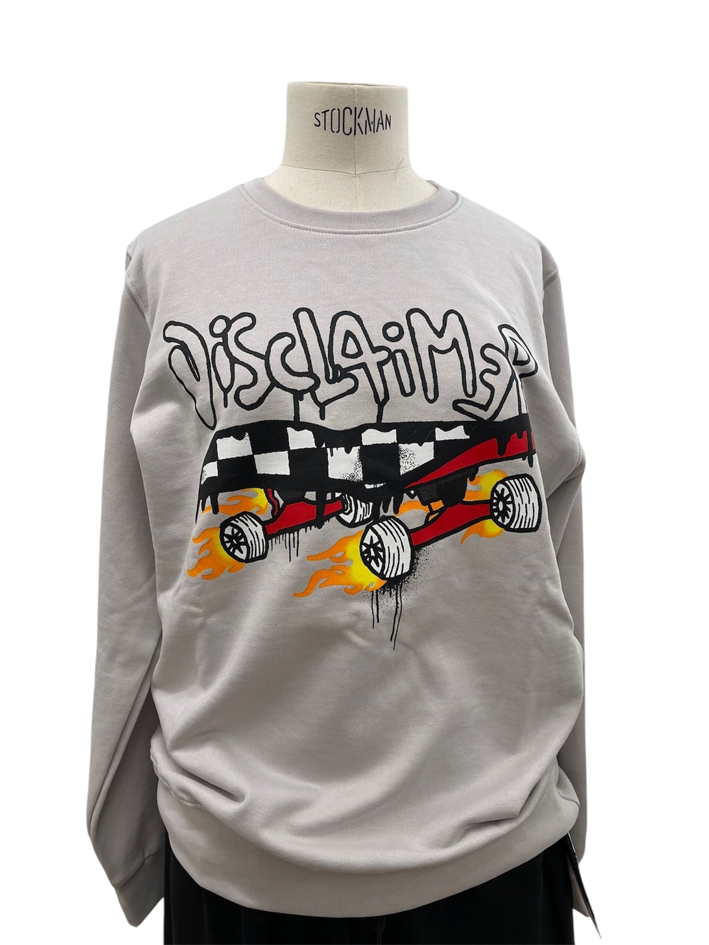 Disclaimer Felpa grigia con stampa