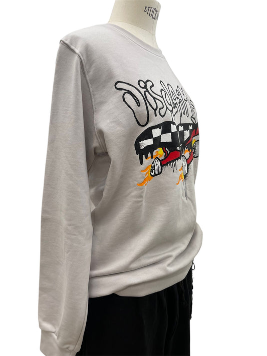 Disclaimer Felpa grigia con stampa