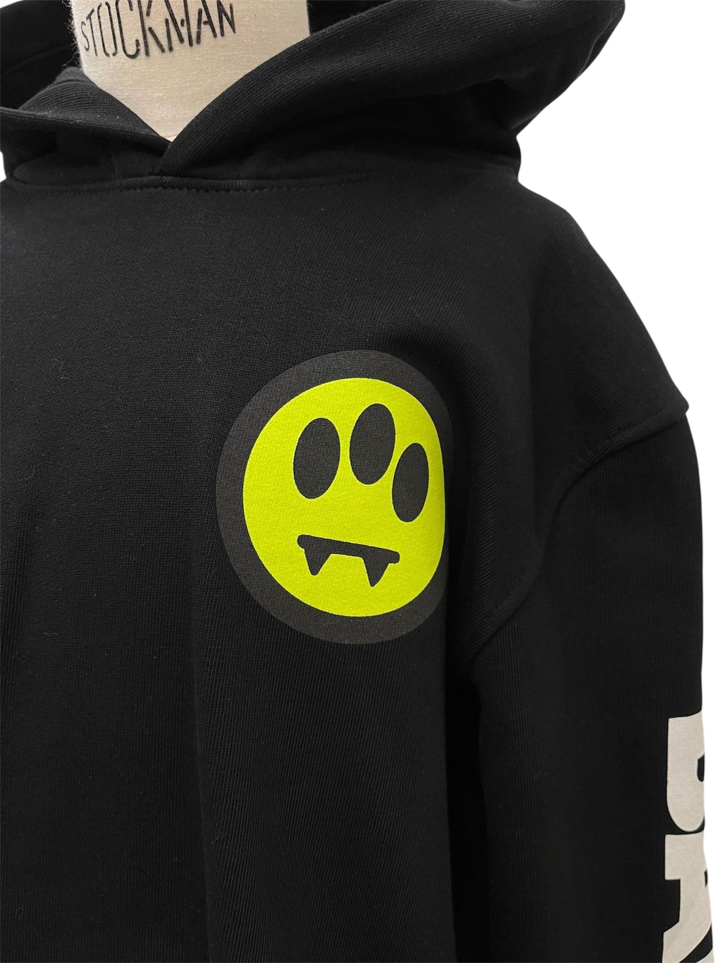 Barrow Bambino felpa nera smiley fluo