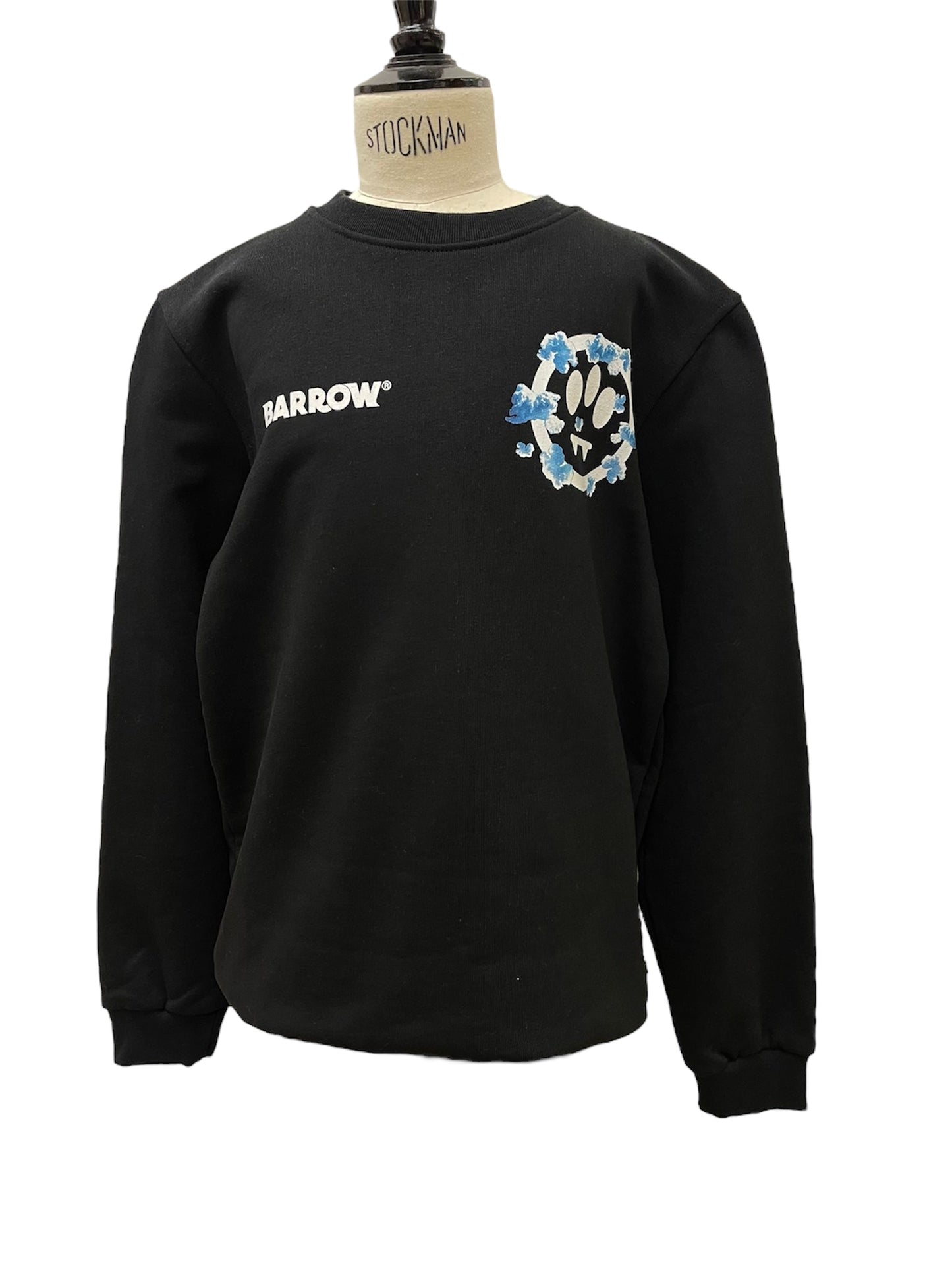 Barrow Bambino felpa nera girocollo smiley cloud