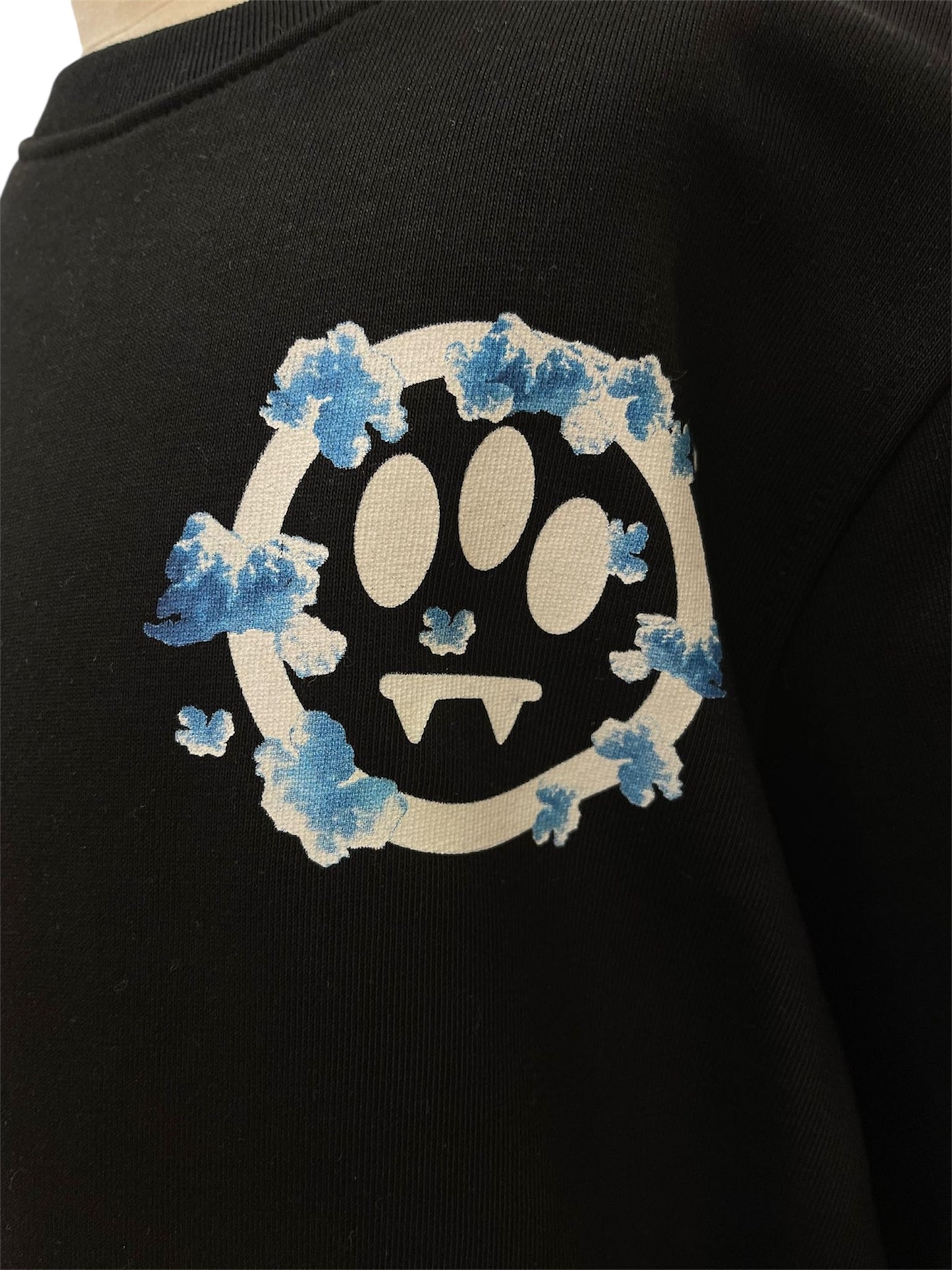 Barrow Bambino felpa nera girocollo smiley cloud