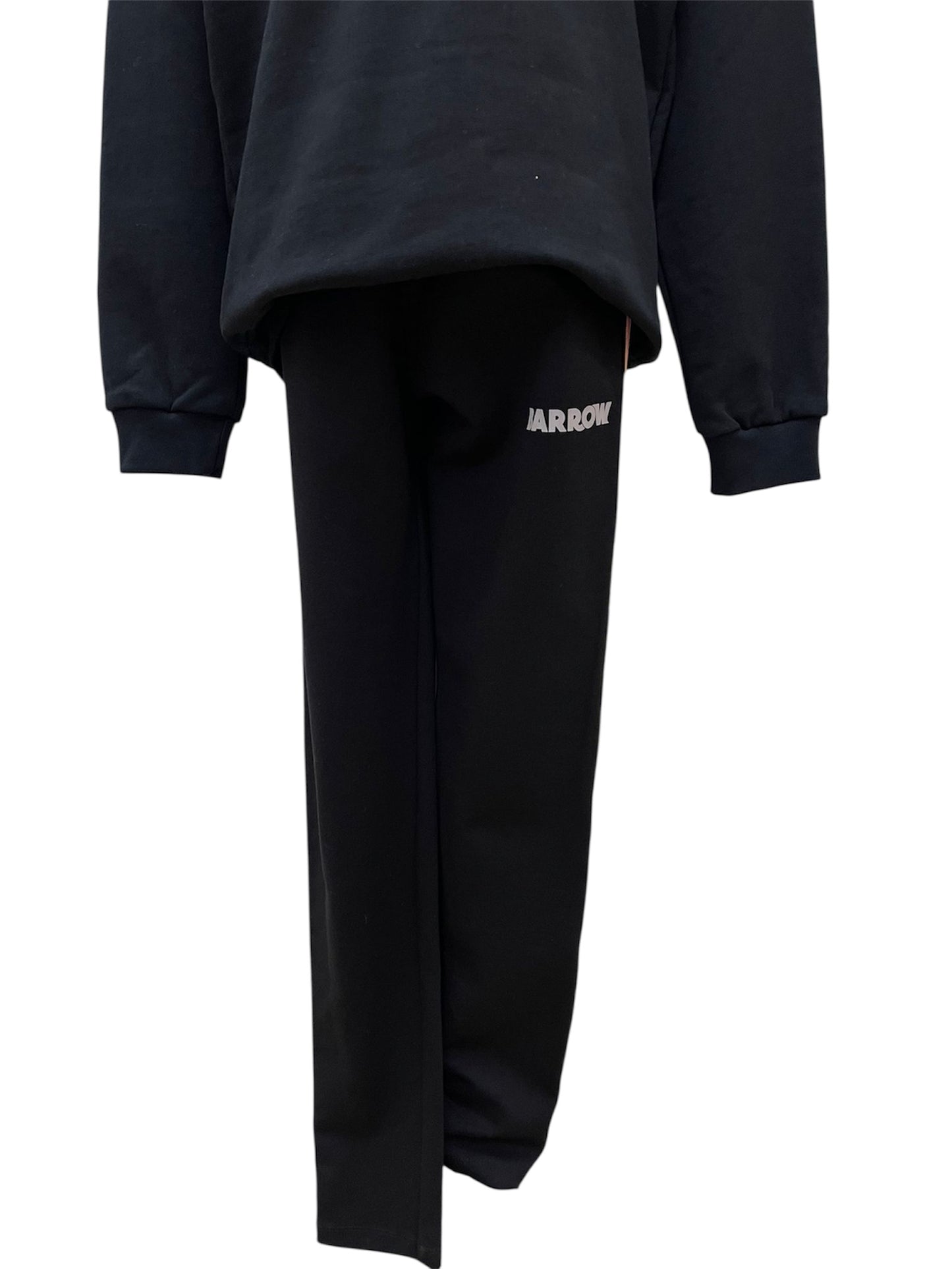 Barrow Bambino pantaloni neri banda laterale multicolor