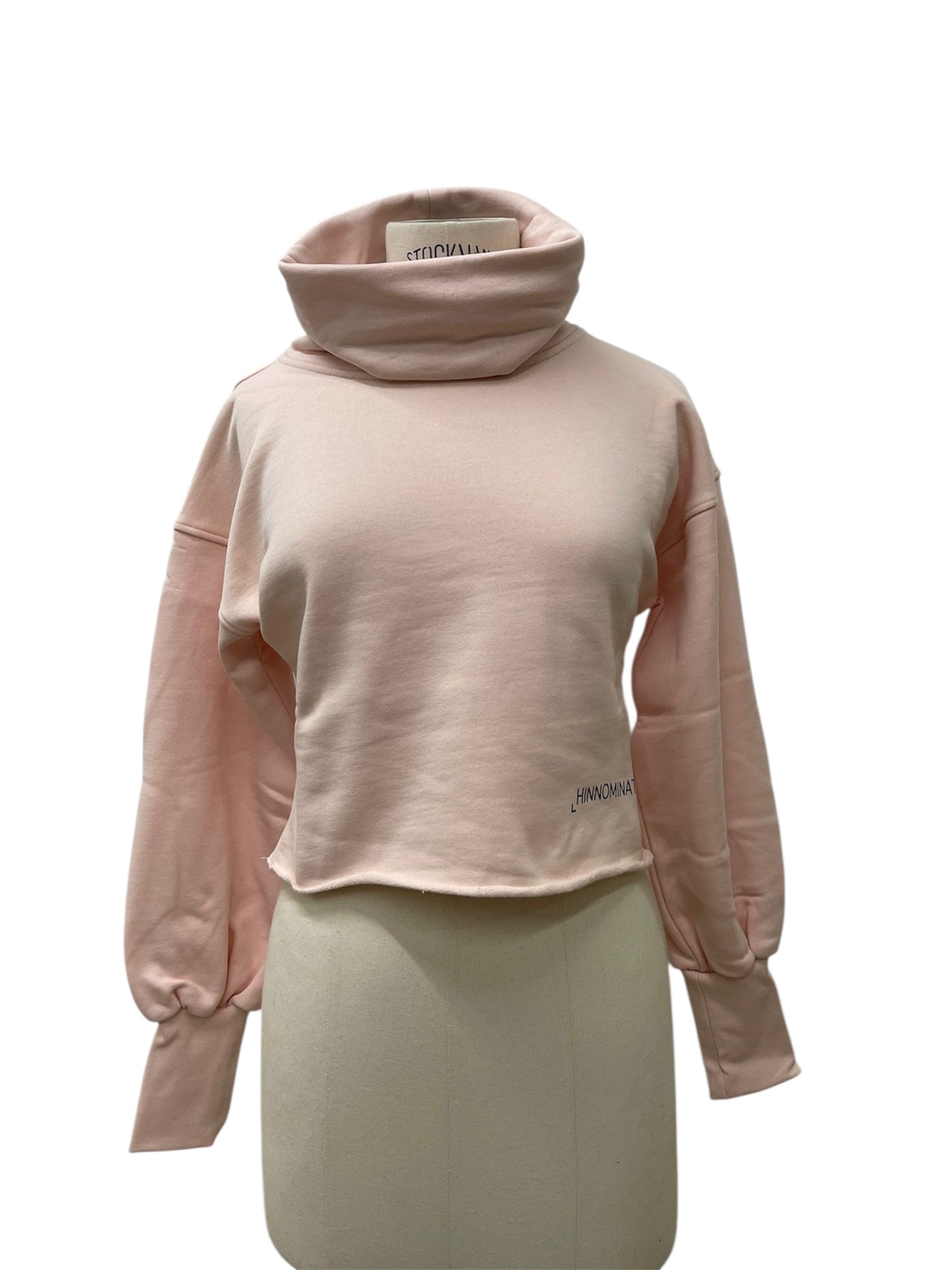 Hinnominate  felpa rosa a collo alto cropped
