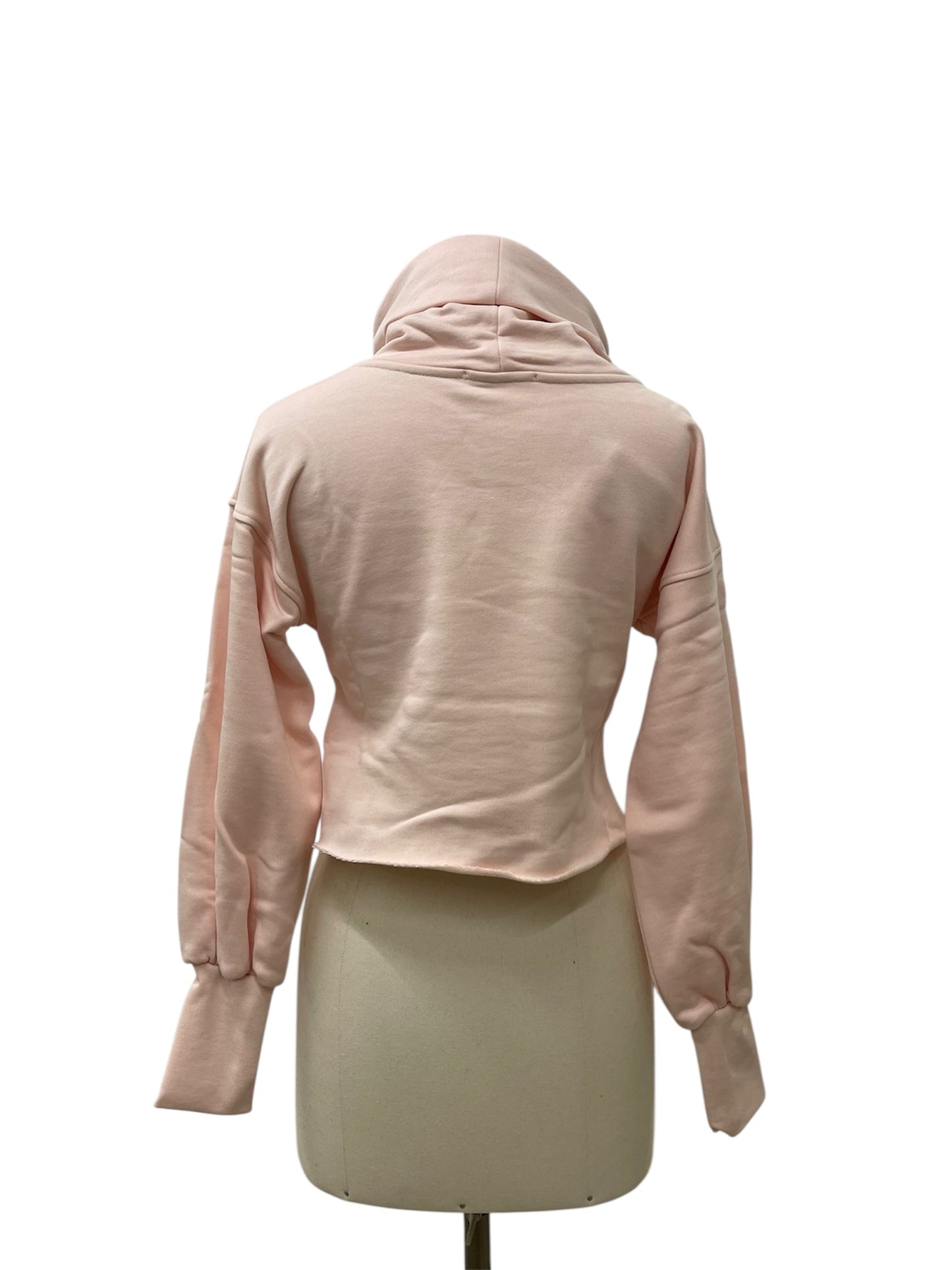 Hinnominate  felpa rosa a collo alto cropped