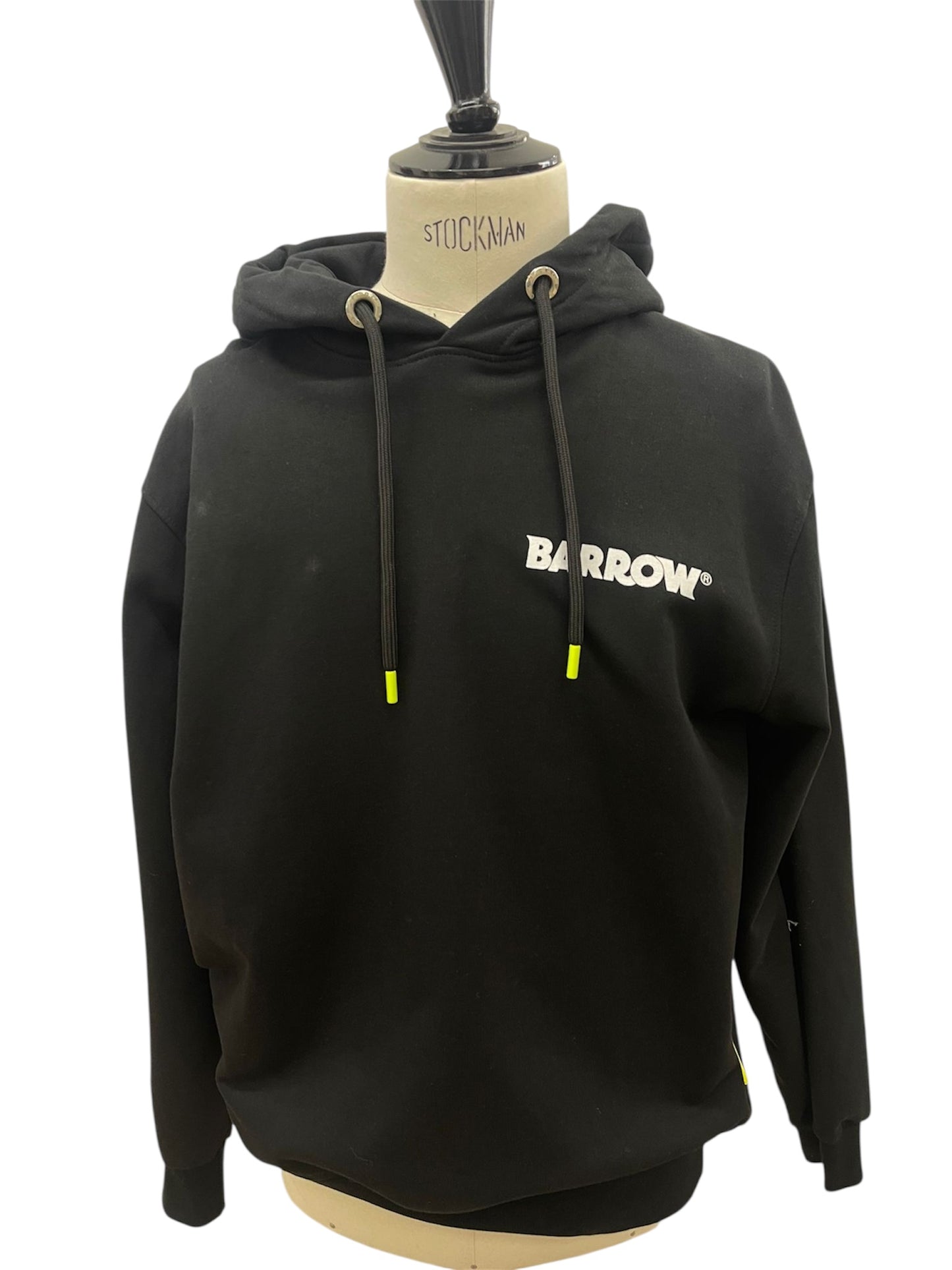 Barrow felpa con maxi logo fluo e dettagli rosa