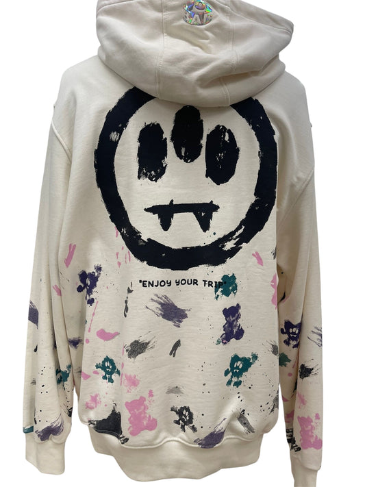 Barrow felpa con cappuccio bianca multicolor “Enjoy Your Trip”