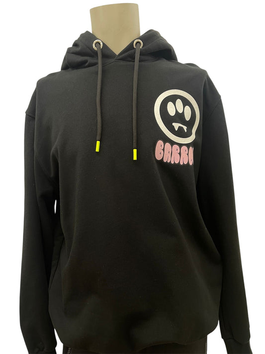 Barrow felpa nera con grafica fungo multicolor