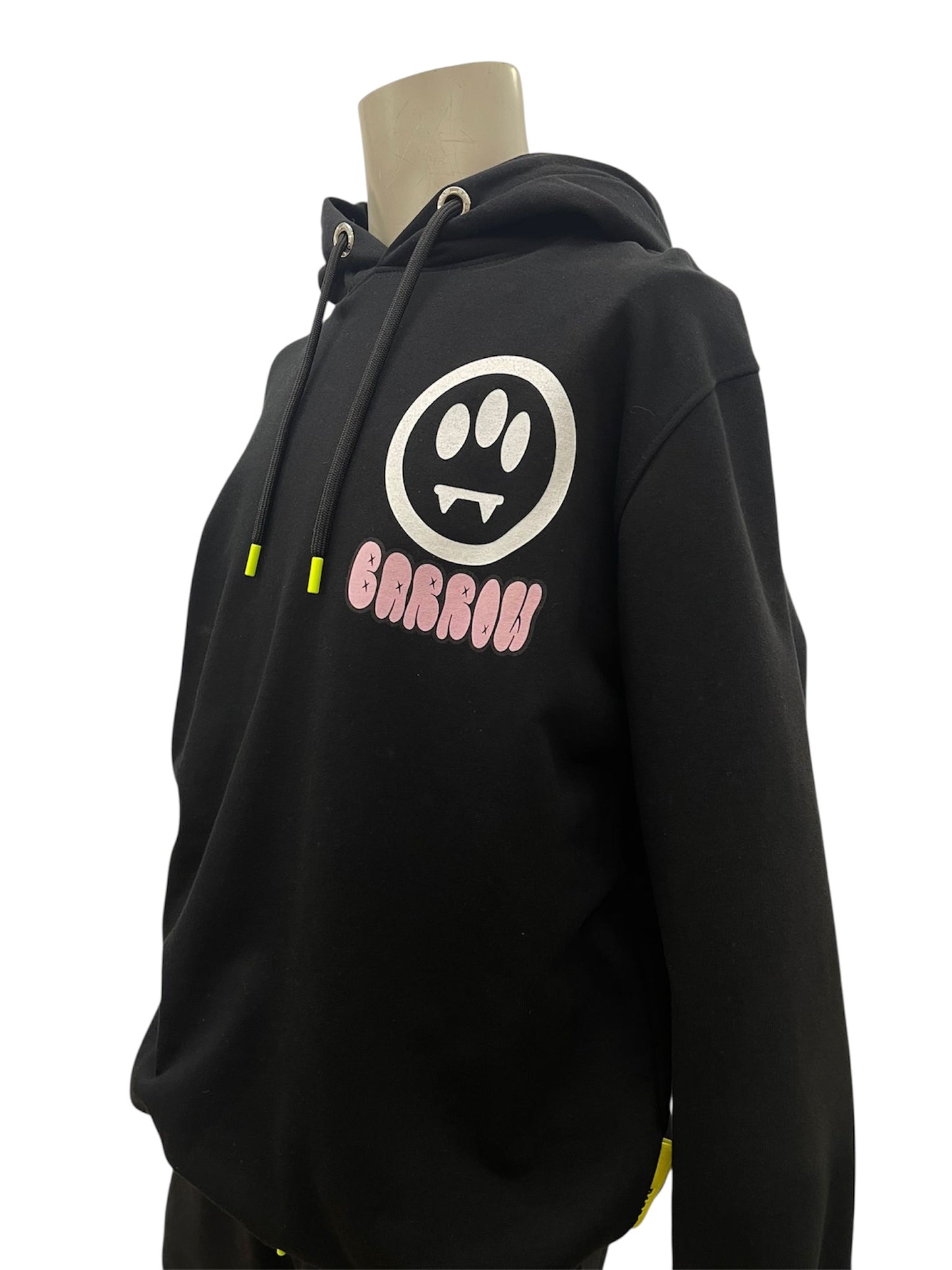 Barrow felpa nera con grafica fungo multicolor