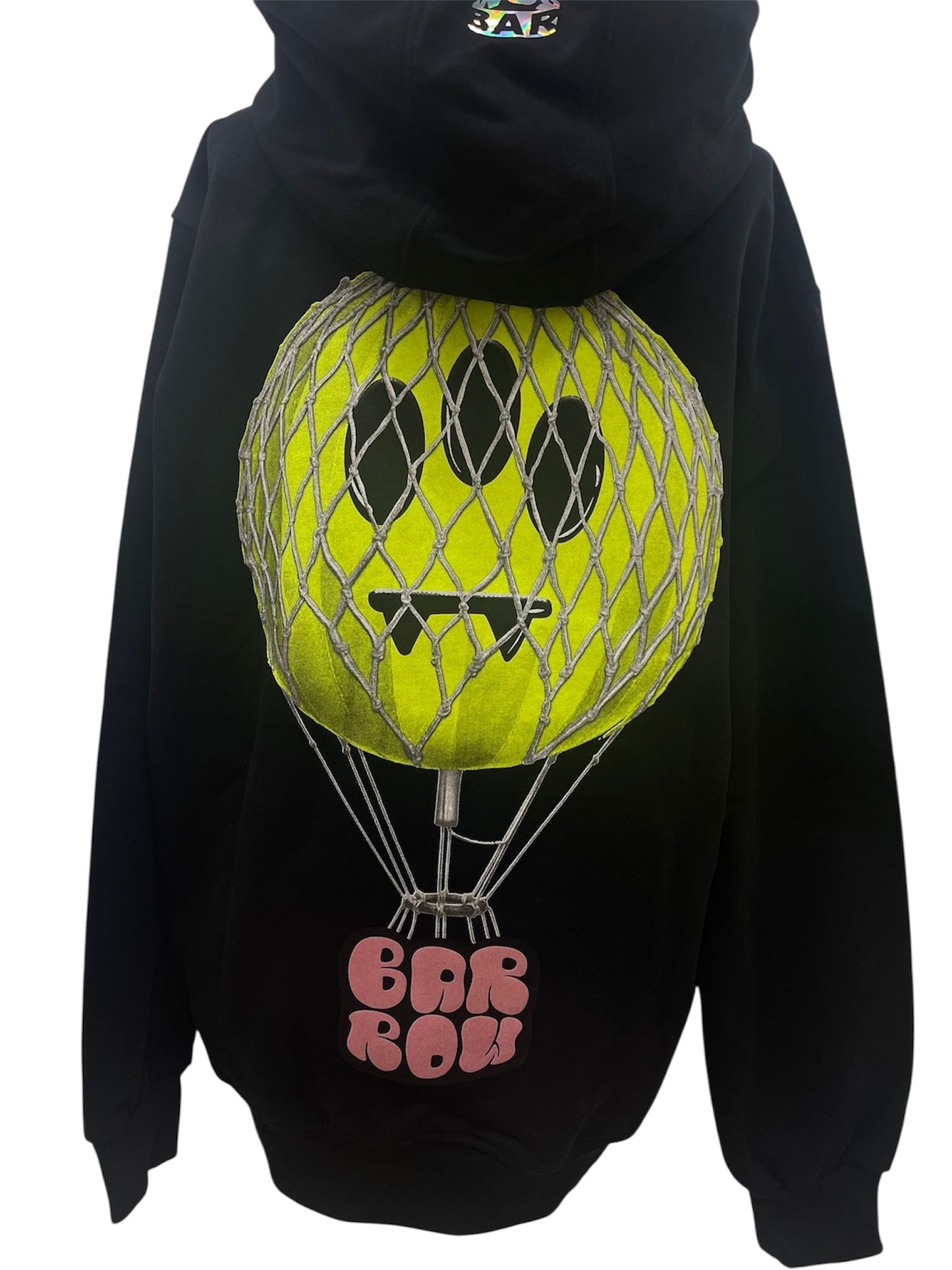 Barrow felpa con cappuccio nera con stampa palloncino