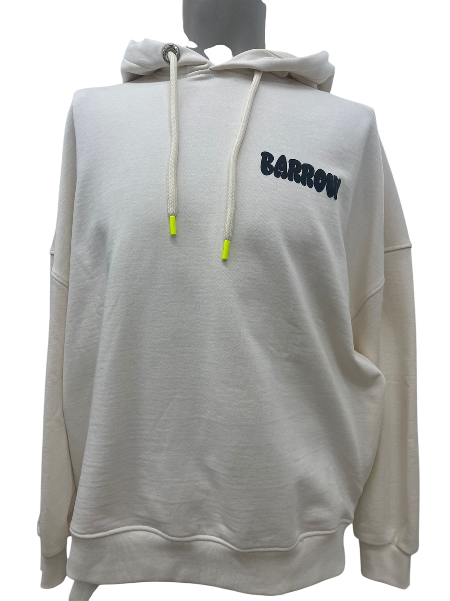 Barrow felpa con cappuccio bianca logo e stampa smile