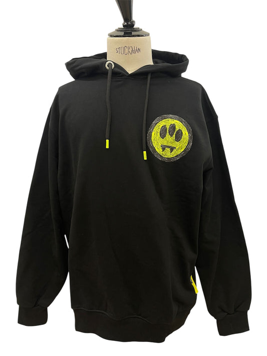 Barrow felpa nera logo vernice multicolor