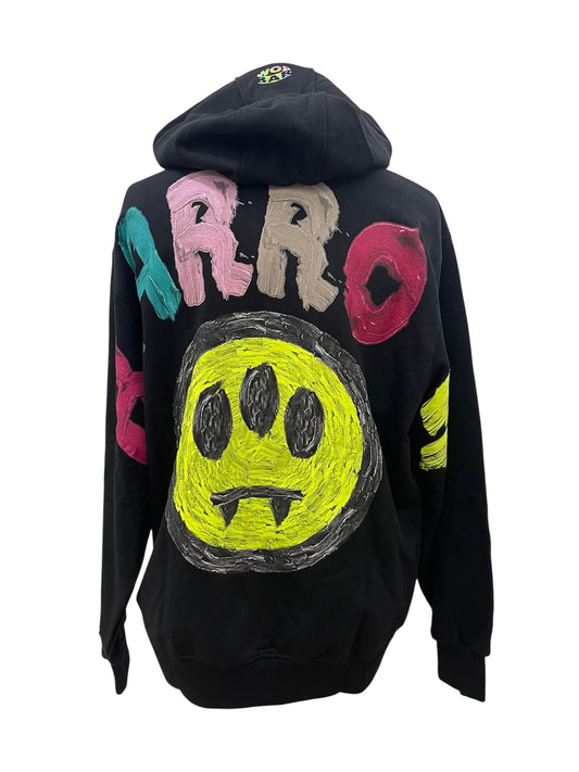 Barrow felpa nera logo vernice multicolor