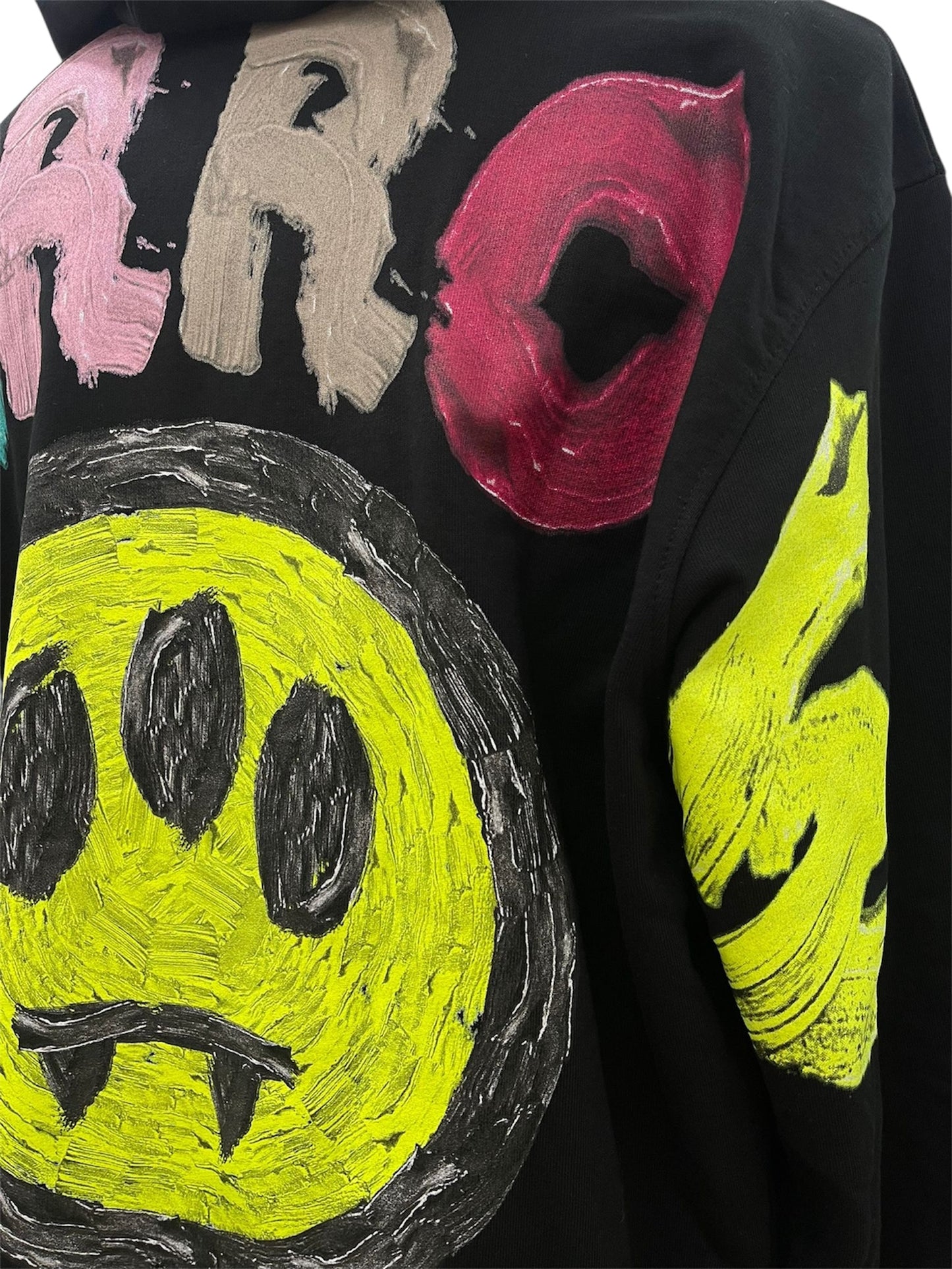 Barrow felpa nera logo vernice multicolor