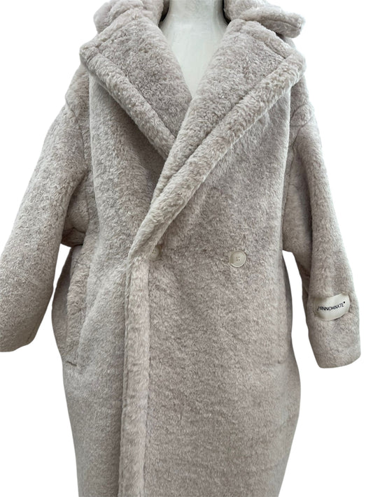 Hinnominate cappotto teddy oversize beige