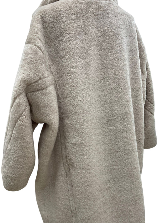 Hinnominate cappotto teddy oversize beige