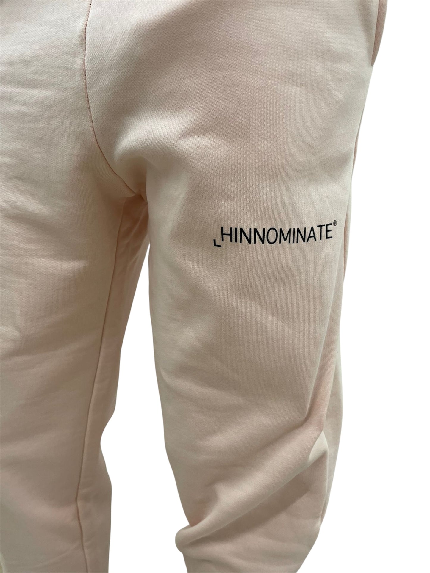 Hinnominate pantaloni jogger rosa chiaro con logo