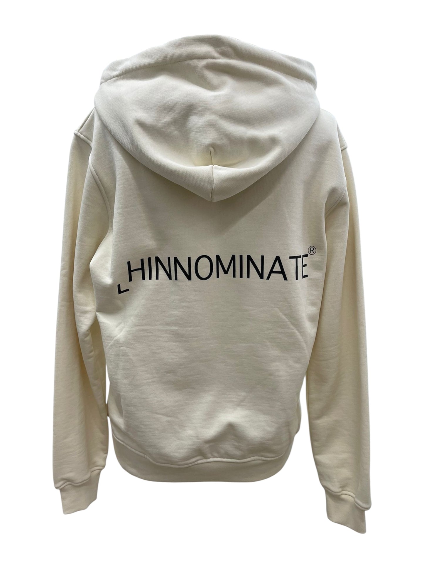 Hinnominate felpa con cappuccio bianca logo minimal