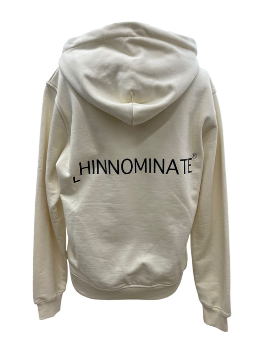 Hinnominate felpa con cappuccio bianca logo minimal