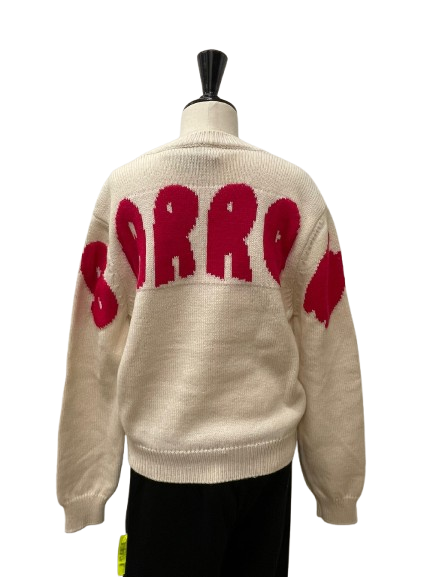 Barrow Bambino Maglione in Lana con Orsetto Multicolor e Logo Oversize