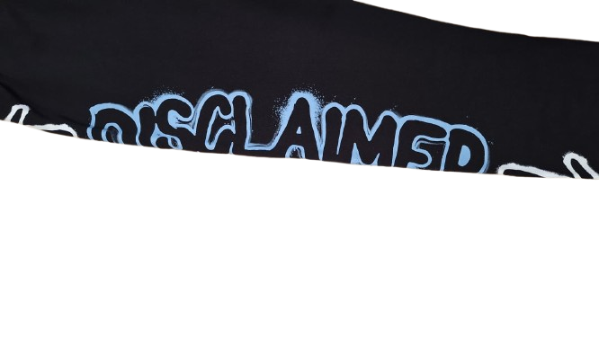 Disclaimer pantalone tuta con scritta